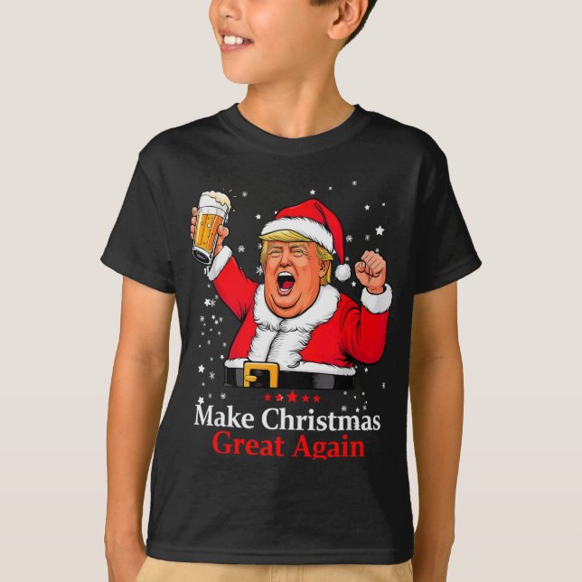 Trump 2024 Make Christmas Great Again Trump Xmas T T-Shirt (Vorderseite)