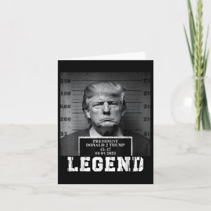 Trump 2024 Mugshot Präsident Legend Karte