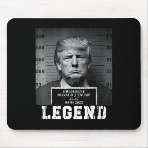 Trump 2024 Mugshot Präsident Legend Mousepad