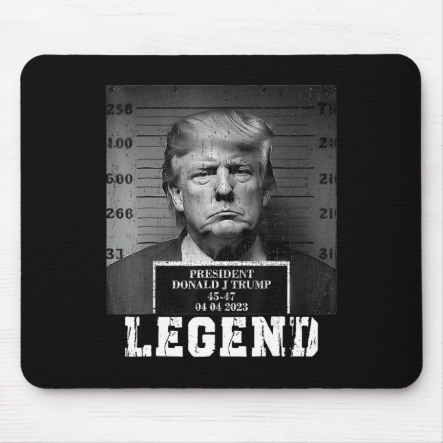 Trump 2024 Mugshot Präsident Legend Mousepad (Vorne)
