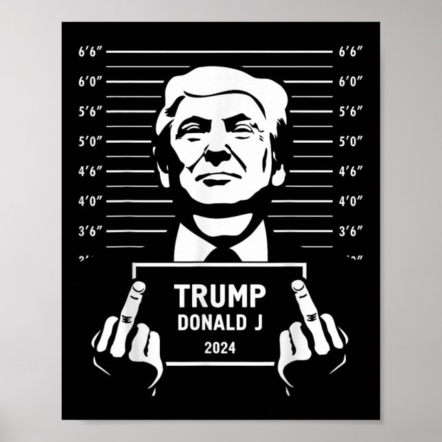 Trump 2024 Mugshot Style Poster (Vorne)