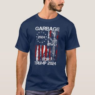 Trump 2024 - Müll für Trump 2024 Amerikanische Fla T-Shirt