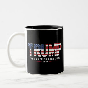 Trump 2024 nimmt Amerika 2024 zurück Zweifarbige Tasse