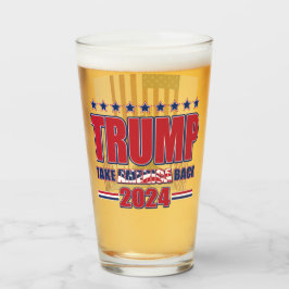 Trump 2024 nimmt Amerika zurück Glas
