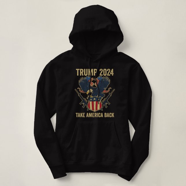 Trump 2024 nimmt Amerika zurück Hoodie (Design vorne)