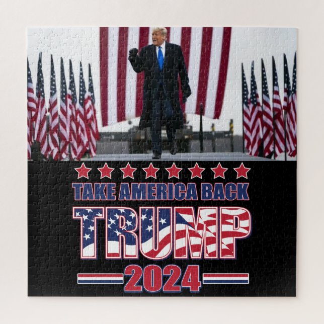Trump 2024 nimmt Amerika zurück Puzzle (Vertikal)
