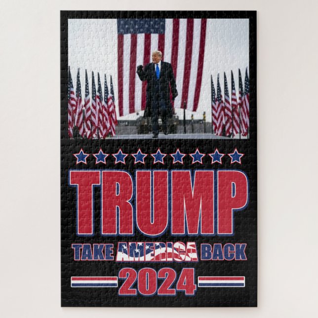 Trump 2024 nimmt Amerika zurück Puzzle (Vertikal)