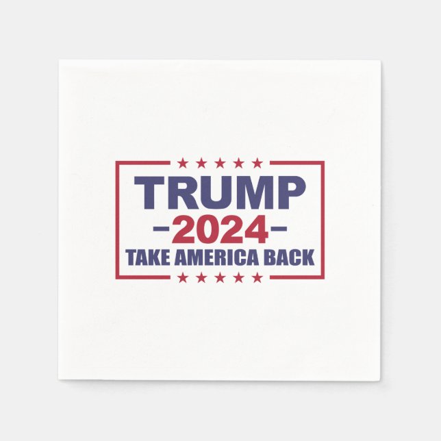 Trump 2024 nimmt Amerika zurück Serviette (Vorderseite)