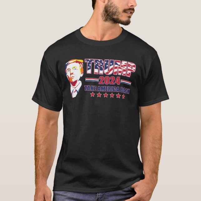 Trump 2024 nimmt Amerika zurück T-Shirt (Vorderseite)