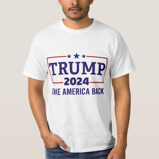 Trump 2024 nimmt Amerika zurück T-Shirt (Vorderseite)