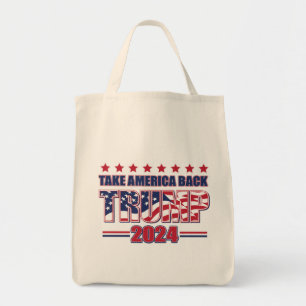 Trump 2024 nimmt Amerika zurück Tragetasche