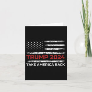 Trump 2024 nimmt Amerika zurück Wahlen Patriotic F Karte