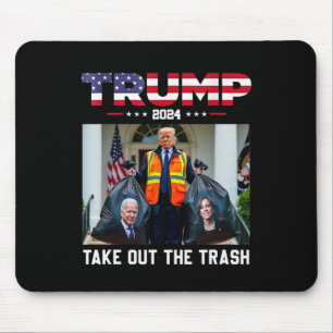 Trump 2024 nimmt den Mülleimer Trump aus dem Müll Mousepad
