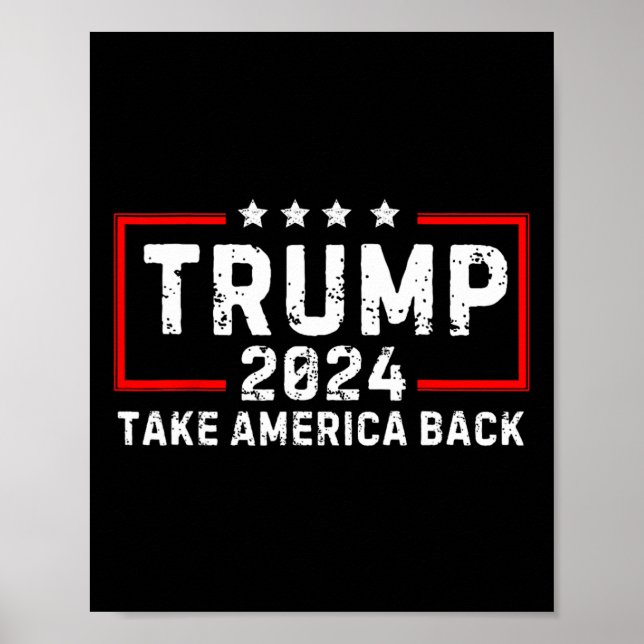 Trump 2024 nimmt die Wahlen in Amerika zurück - di Poster (Vorne)