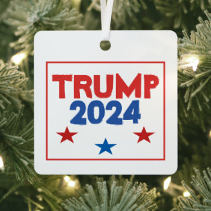 Trump 2024 Ornament Aus Metall