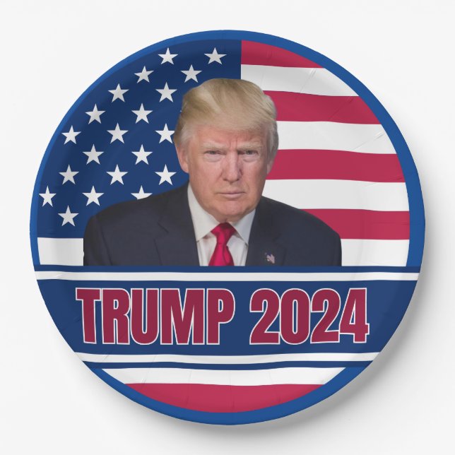 Trump 2024 pappteller (Vorderseite)