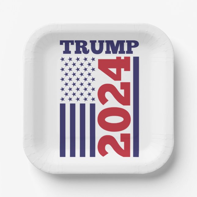 Trump 2024 pappteller (Vorderseite)