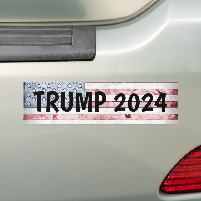 TRUMP 2024 PATRIOTIC FLAG AUTOAUFKLEBER (Auf Auto)