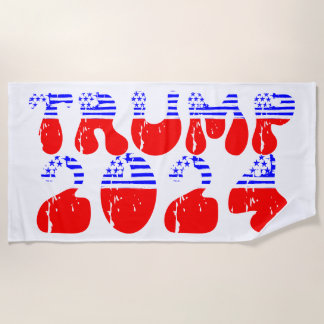 Trump 2024 Patriotisch Groovy Retro Strandtuch