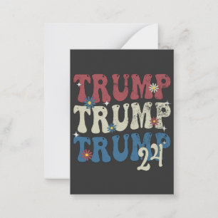 Trump 2024 Patriotische amerikanische Fahne 4. Jul Mitteilungskarte