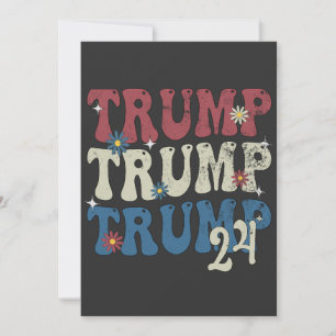 Trump 2024 Patriotische amerikanische Fahne 4. Jul Save The Date