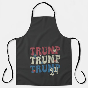 Trump 2024 Patriotische amerikanische Fahne 4. Jul Schürze