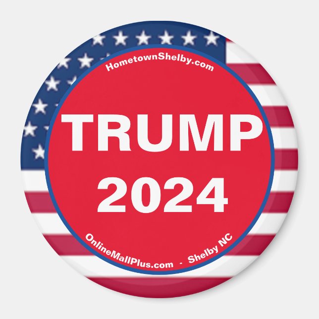 TRUMP 2024 Patriotischer Magnet (Vorne)