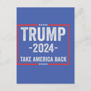 Trump 2024 Patriotischer Republikanischer Wahl Prä Postkarte