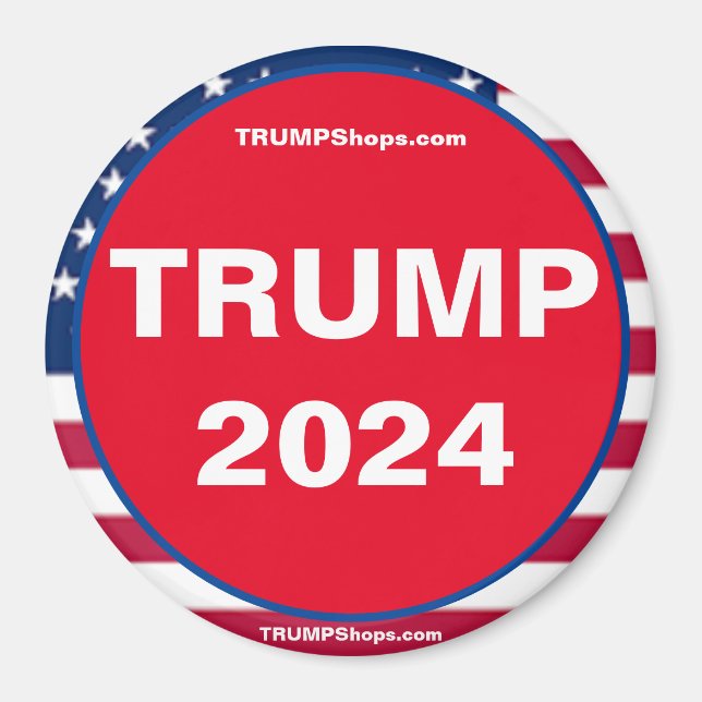 TRUMP 2024 Patriotisches Magnet (Vorne)