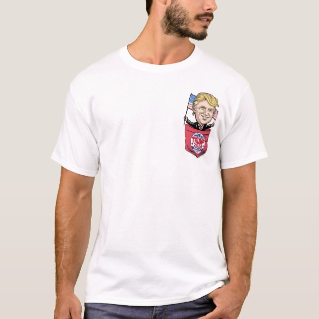 Trump 2024 Pocket-Politiker T-Shirt (Vorderseite)