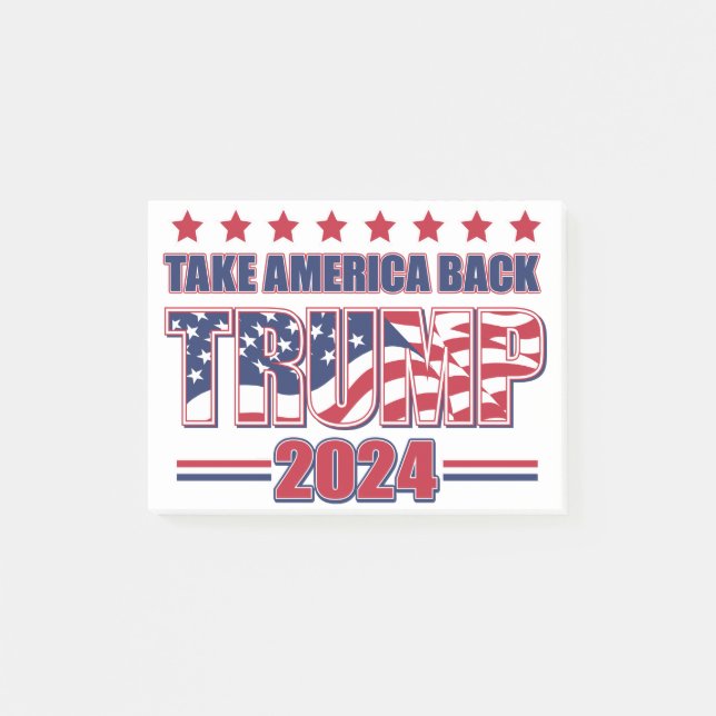 Trump 2024 post-it klebezettel (Vorderseite)