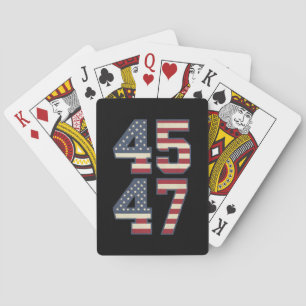 Trump 2024 Präsident 45 47 Amerika USA Vintage Spielkarten