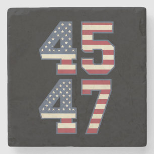 Trump 2024 Präsident 45 47 Amerika USA Vintage Steinuntersetzer