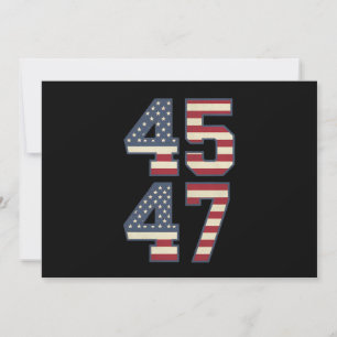 Trump 2024 Präsident 45 47 Amerika Vintag Einladung