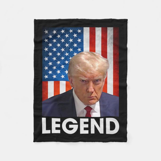 Trump 2024 Präsident Legend American Flag Fleecedecke (Vorderseite)