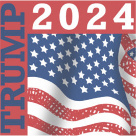 Trump 2024 Präsidentschaftswahl - Amerikanische Fl Aufkleber