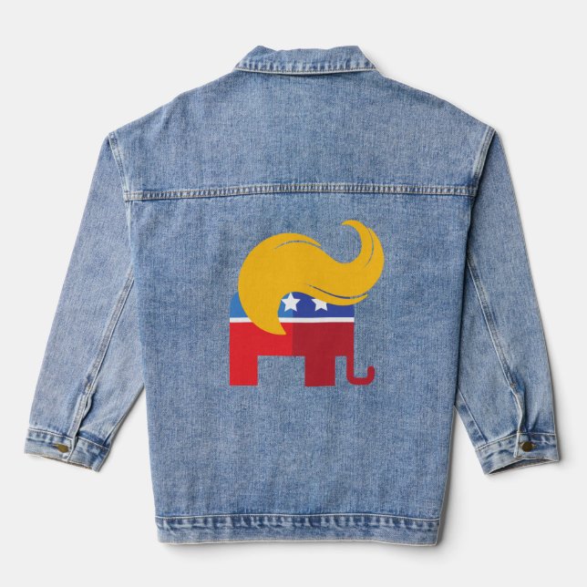 Trump 2024 Präsidentschaftswahl Jeansjacke (Rückseite)
