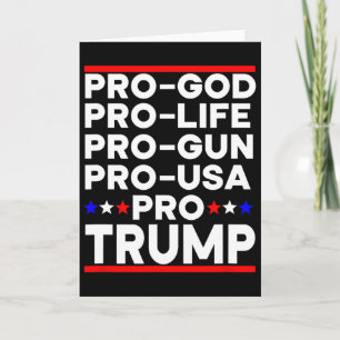 Trump 2024 Pro Waffe Pro Leben Pro Gott Pro USA Re Karte