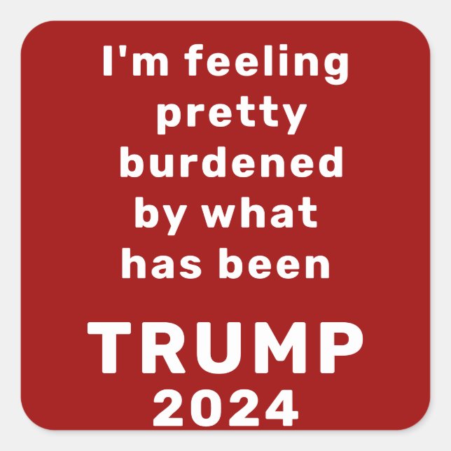 Trump 2024 quadratischer aufkleber (Vorderseite)