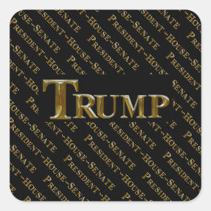 TRUMP 2024 QUADRATISCHER AUFKLEBER