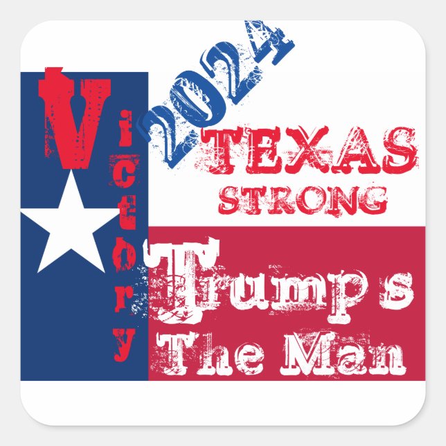 TRUMP 2024 QUADRATISCHER AUFKLEBER (Vorderseite)