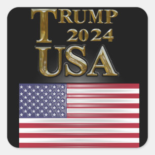 TRUMP 2024 QUADRATISCHER AUFKLEBER