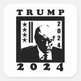 TRUMP 2024 QUADRATISCHER AUFKLEBER
