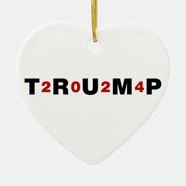 Trump 2024 Red Keramik Ornament (Vorne)