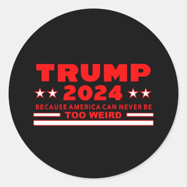 TRUMP 2024 RED RUNDER AUFKLEBER (Vorderseite)