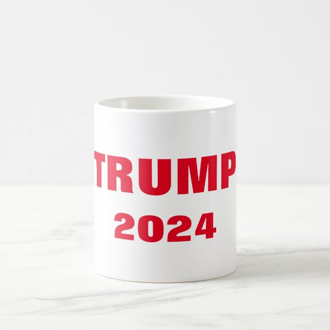 Trump 2024 Red White Cool Gift Party Favor Custom  Kaffeetasse (Mittel)