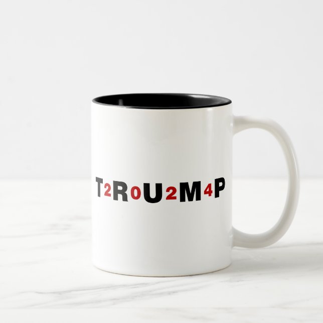 Trump 2024 Red Zweifarbige Tasse (Rechts)