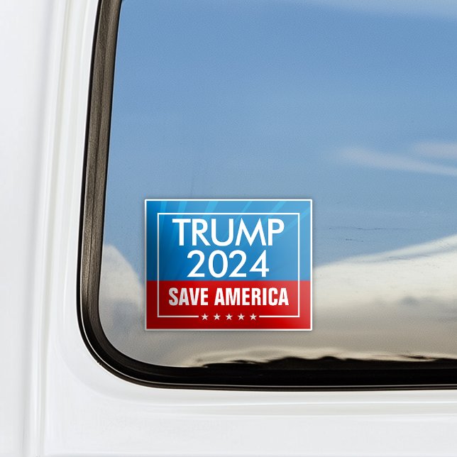 Trump 2024 Rette America Graphic Aufkleber (save america trump 2024 car window decal)
