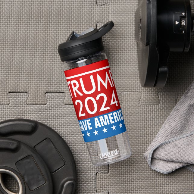 Trump 2024 Rette America Graphic Trinkflasche (Fitnessstudio)