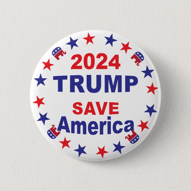 TRUMP 2024 RETTE AMERIKA BUTTON (Vorderseite)